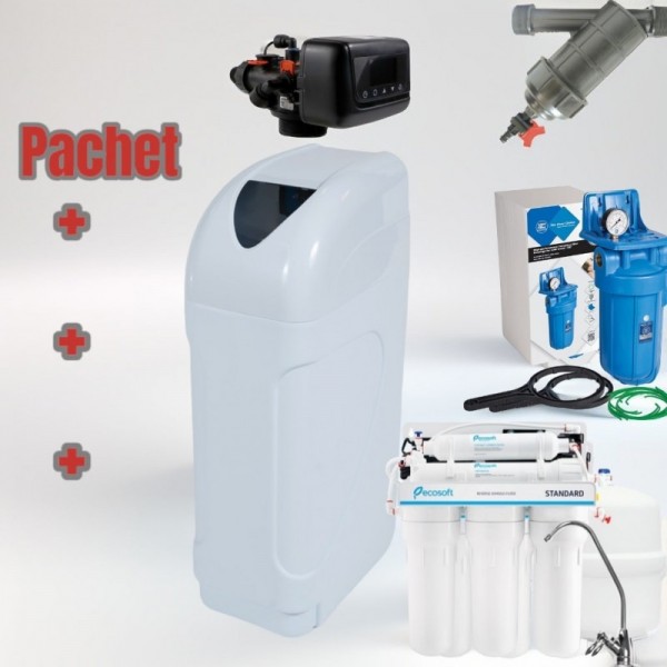 Pachet+++ Osmoza 5M + Filtru Grosier+ Big Blue 10, Sedimente 5m+ ByPass +Dedurizator 30litri